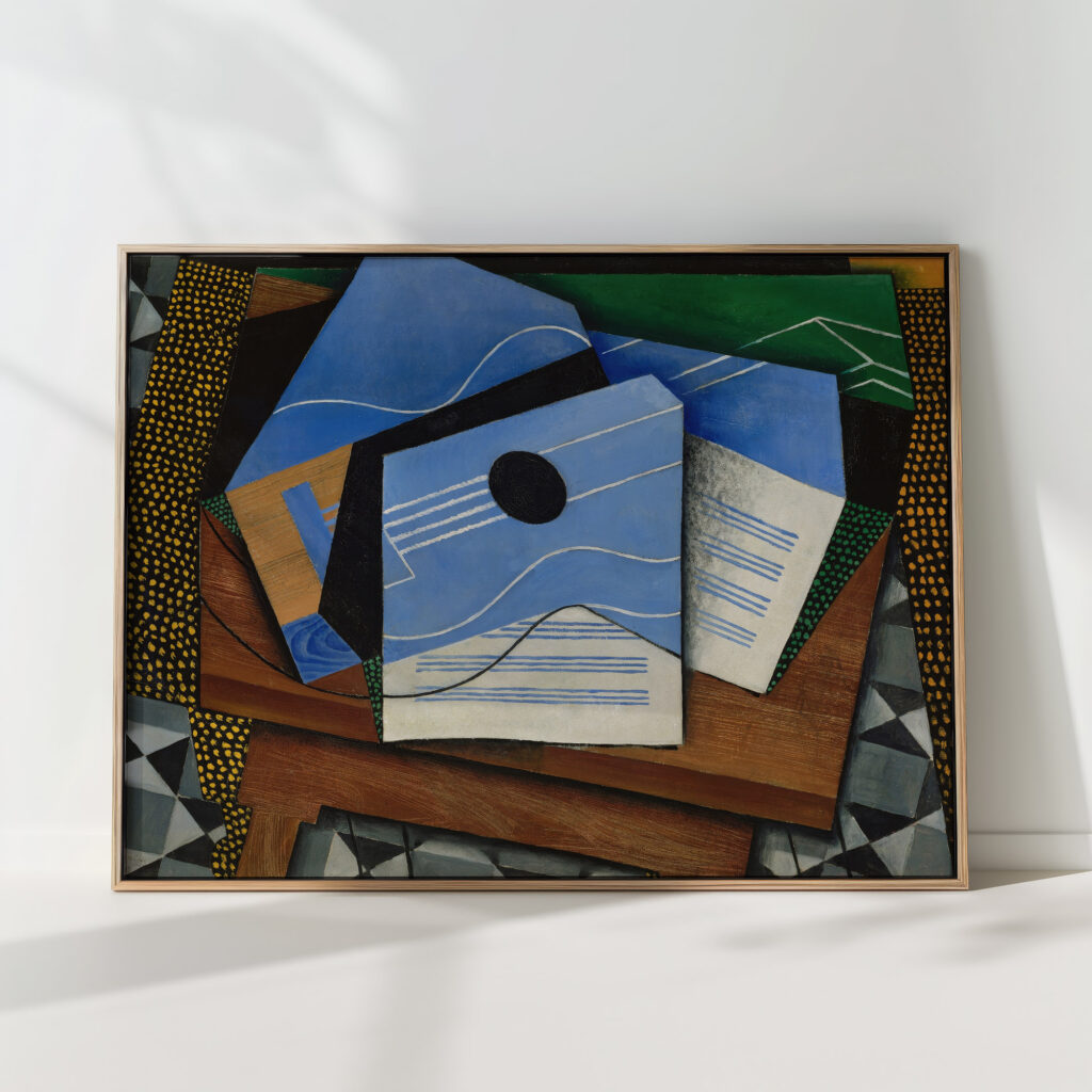 guitar on a table 1915 juan gris high quality print