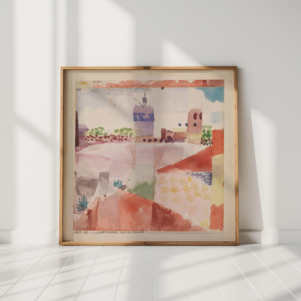hammamet with its mosque 1914 paul klee high quality print