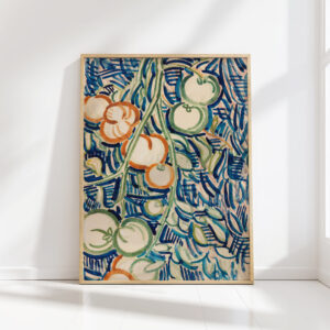 hanging branch with red and green tomatoes 1906 christian rohlfs high quality print