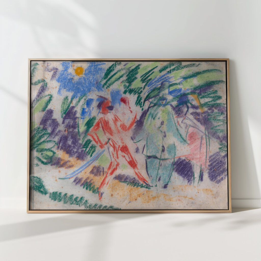 harlequin and columbine 1913 rik wouters high quality print