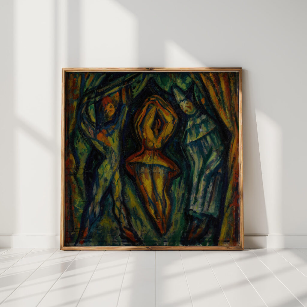 harlequin columbine and pierrot 1918 mark gertler high quality print