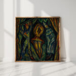 harlequin columbine and pierrot 1918 mark gertler high quality print