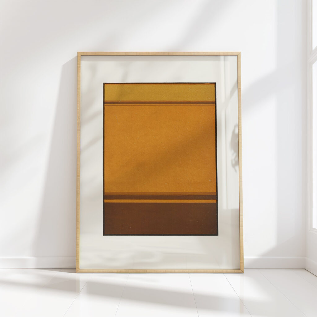 harmony of analogy in broken orange and yellow brown 1912 james ward high quality print