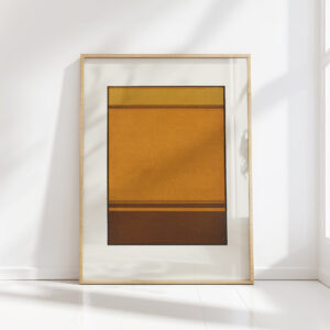 harmony of analogy in broken orange and yellow brown 1912 james ward high quality print