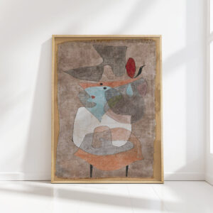 hat lady and little table 1932 paul klee high quality print
