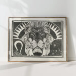 head of a lion 1918 bernard willem wierink high quality print