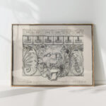 head of a lion on a doric temple in metaponto 1890 johanna van de kamer high quality print