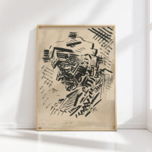 head of a man in a fur cap 1943 1944 arnold peter weisz kubincan high quality print