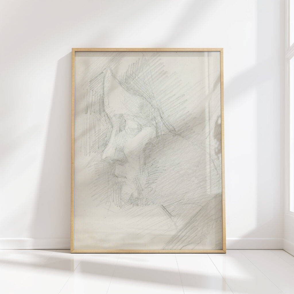 head of a woman in profile to the left 1906 reijer stolk high quality print