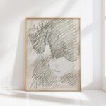 head of a woman with updo 1916 reijer stolk high quality print