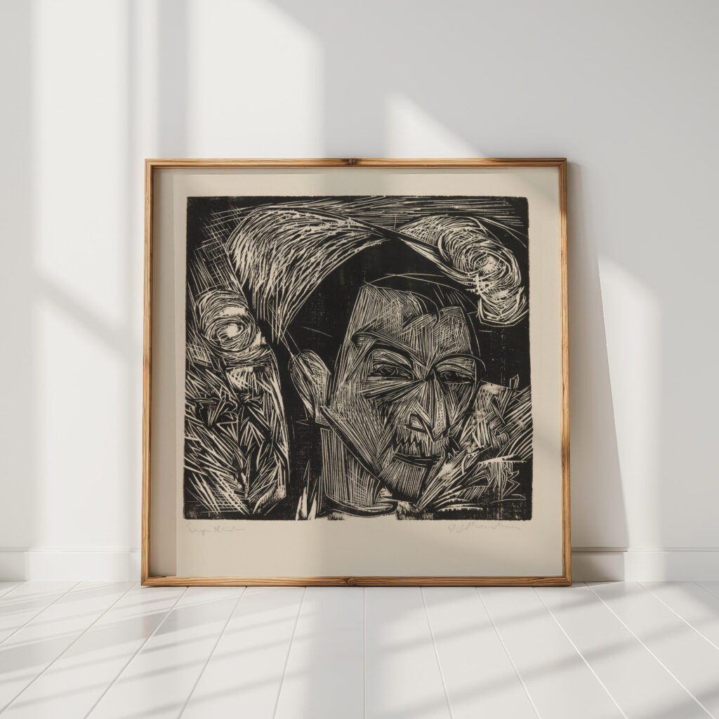 head of david muller 1919 ernst ludwig kirchner high quality print