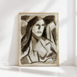 head of woman carl newman high quality print