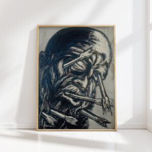 head pierced with arrows from the los teules series 1947 jose clemente orozco high quality print