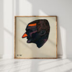 head study from profile 10 sheets graz ii 1924 karl wiener high quality print