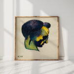 head study from profile 10 sheets graz iii 1924 karl wiener high quality print