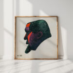 head study from profile 10 sheets graz viii 1924 karl wiener high quality print