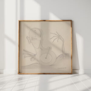 head with sign hand wheel and auto horn 1922 angelika hoerle high quality print