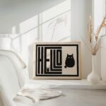 hello cat black 3x4 4 mockup