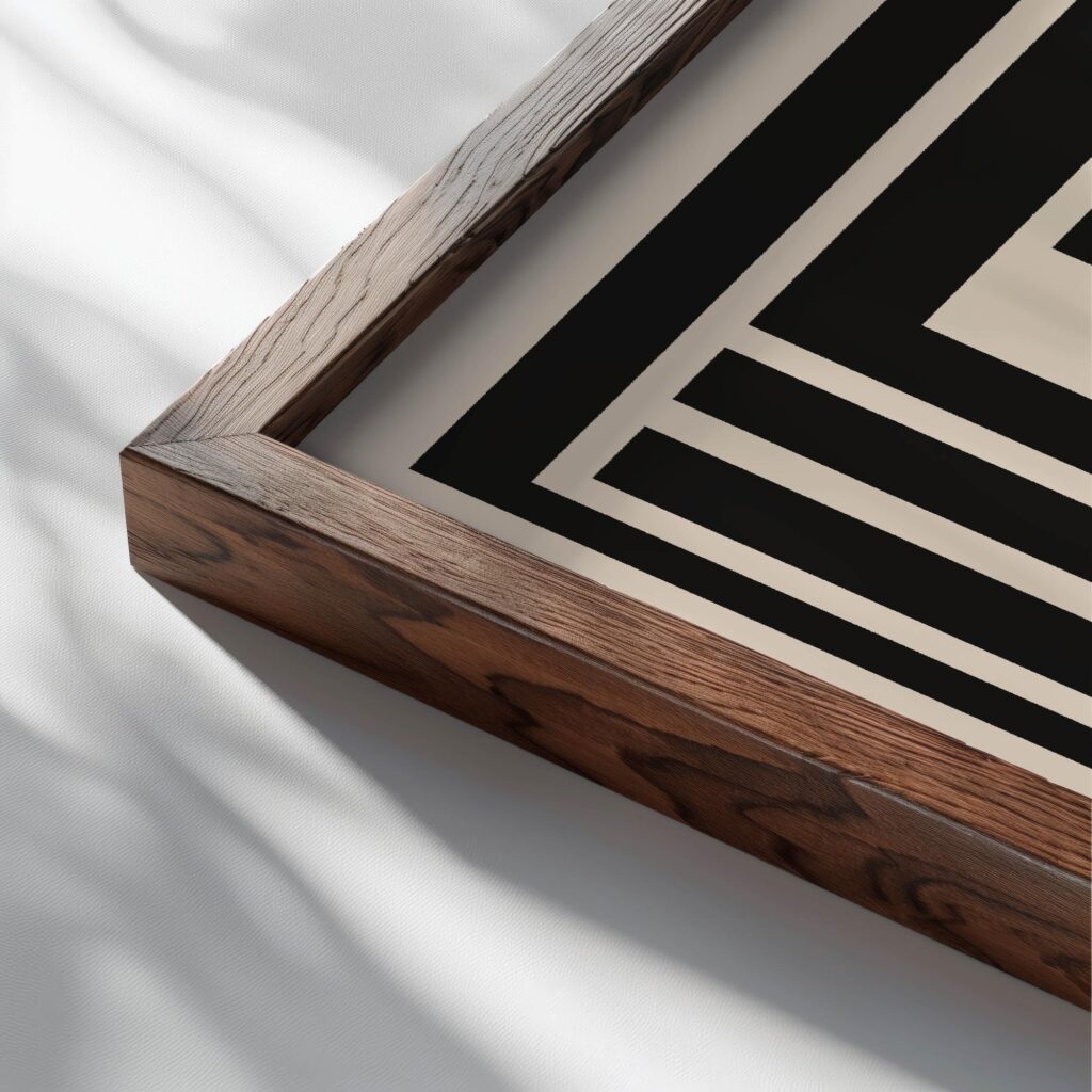hello cat black 3x4 close up dark wood mockup