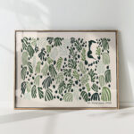 henri matisse print green la perruche et la sirene floral poster