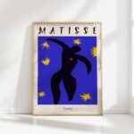 henri matisse print icarus 1947 vibrant blue artwork