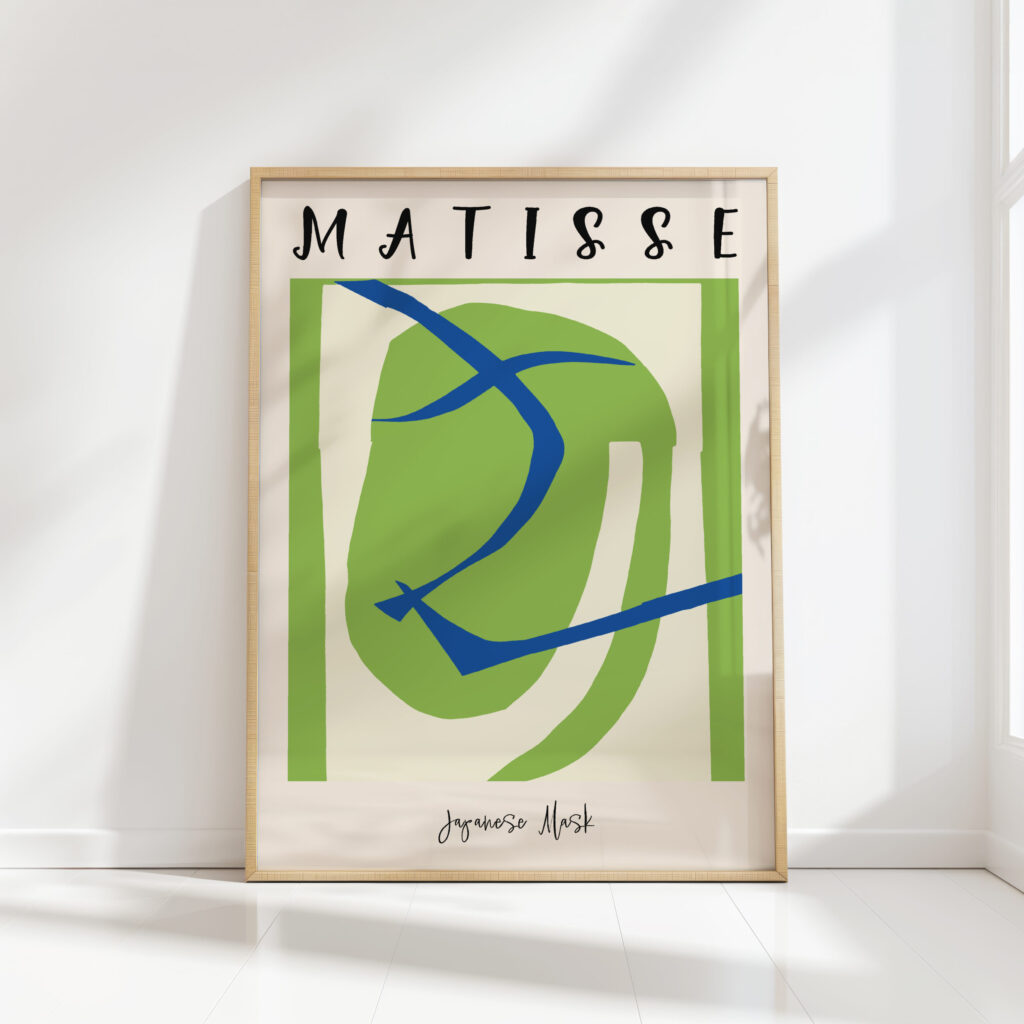 henri matisse print japanese mask green poster exhibition