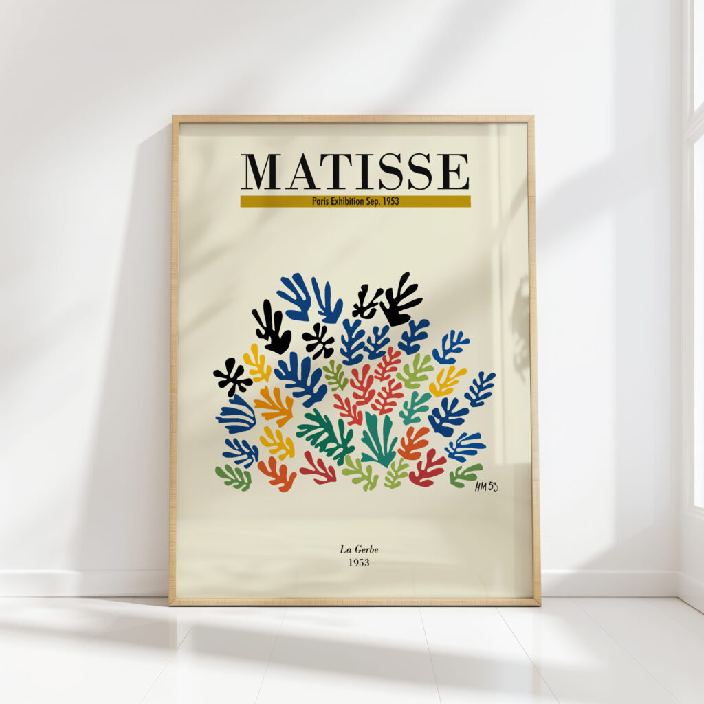 henri matisse print la gerbe 1953 flower print