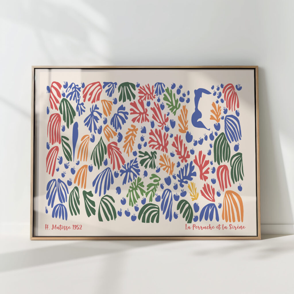 henri matisse print la perruche et la sirene 1952