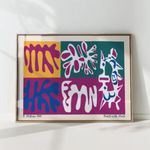 henri matisse print panel with mask 1947 horizontal