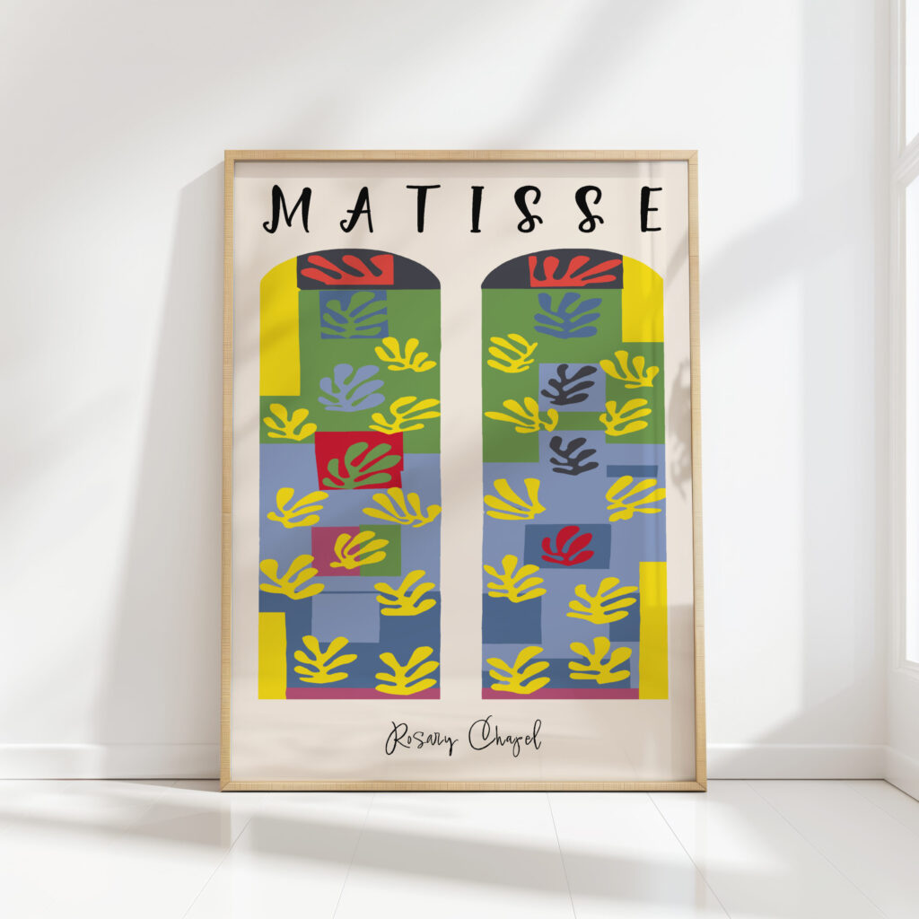 henri matisse print rosary chapel vibrant artwork