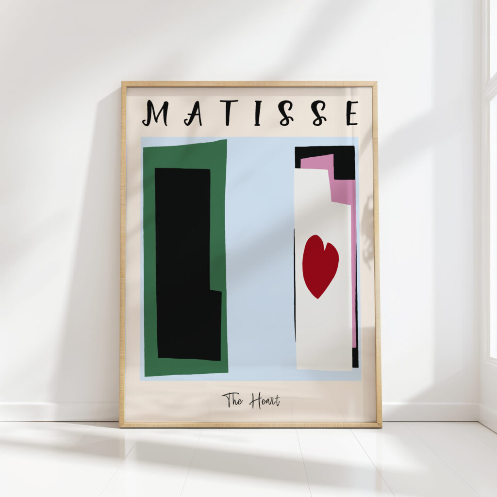 henri matisse print the heart 1943 bold colors