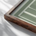 hola green 3x4 close up dark wood mockup