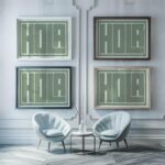 hola green 3x4 framed posters mockup