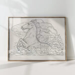 horse in the sea 1891 leo gestel high quality print