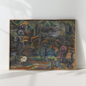 horsemen and strollers in the park 1900 georges kars high quality print