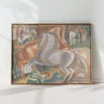 horses in a landscape 1928 leo gestel high quality print