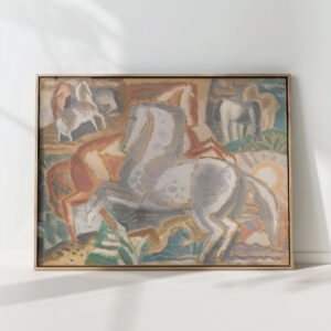 horses in a landscape 1928 leo gestel high quality print
