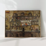 house wall on the river 1915 egon schiele high quality print