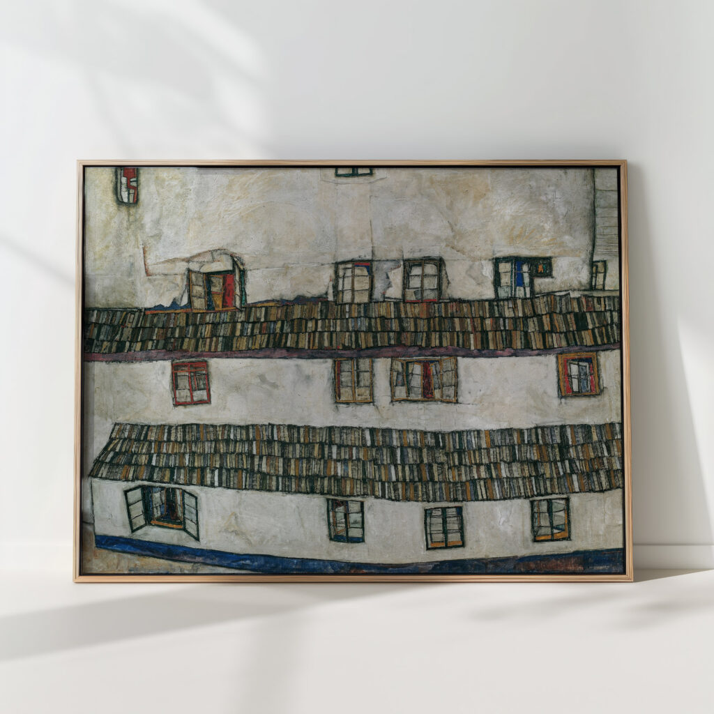 house wall window 1914 egon schiele high quality print