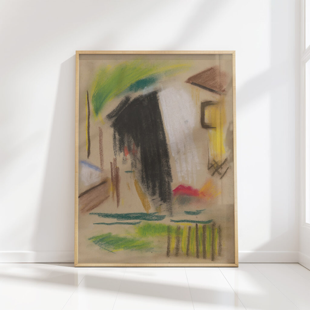 house with a fence 1931 1932 zolo palugyay high quality print