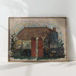 house with a red gate 1931 tadeusz makowski high quality print