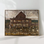 house with shingle roof old house ii 1915 egon schiele high quality print