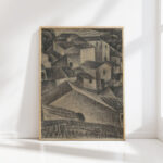 houses of an italian village 1924 leo gestel high quality print