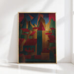 houses tower and mountains 1919 20 carl grossberg high quality print houses tower and mountains 1919 20 carl grossberg high quality print