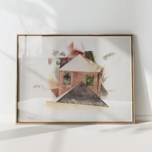 houses with red 1917 charles demuth high quality print
