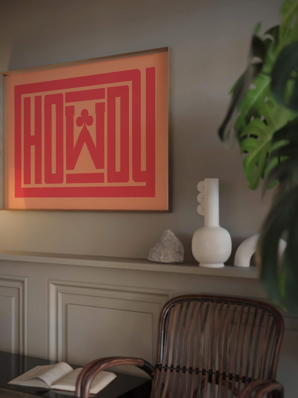 howdy clubs orange 3x4 video mockup