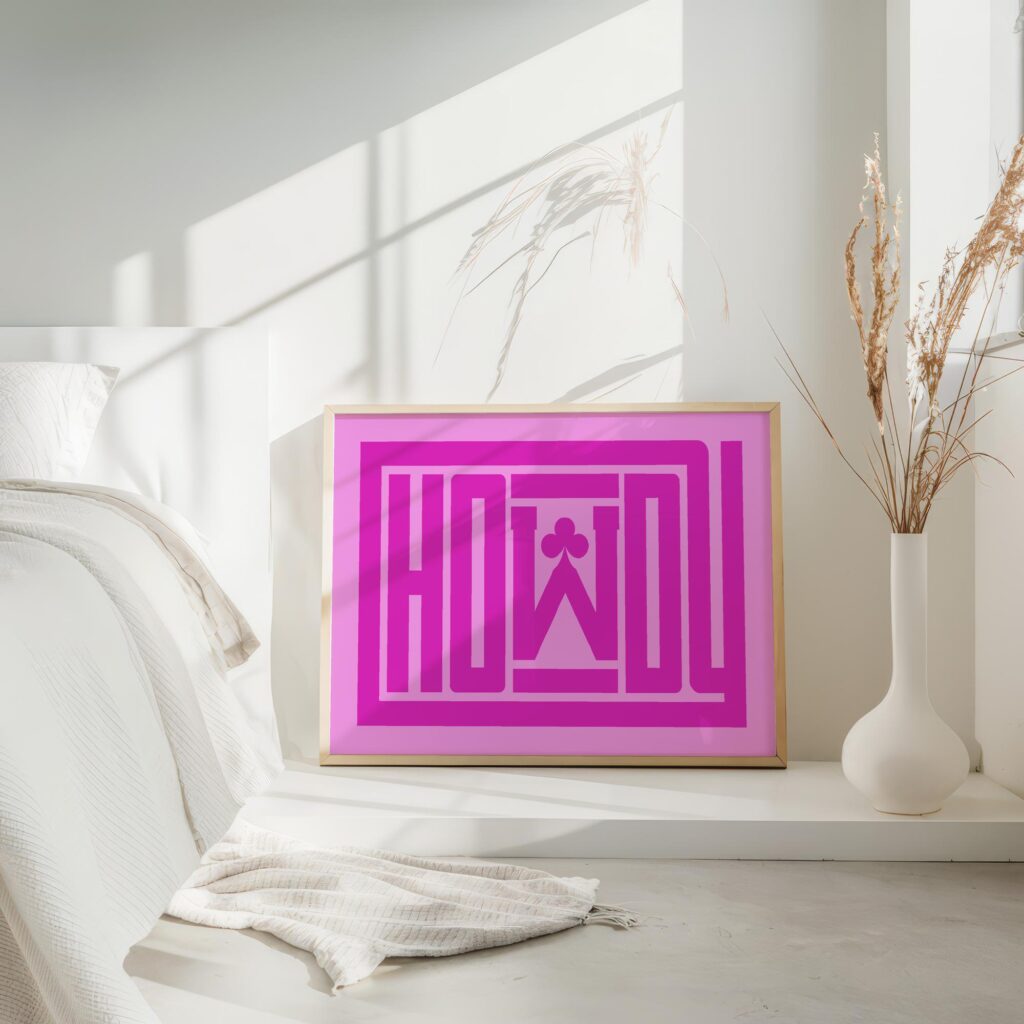 howdy clubs pink 3x4 4 mockup