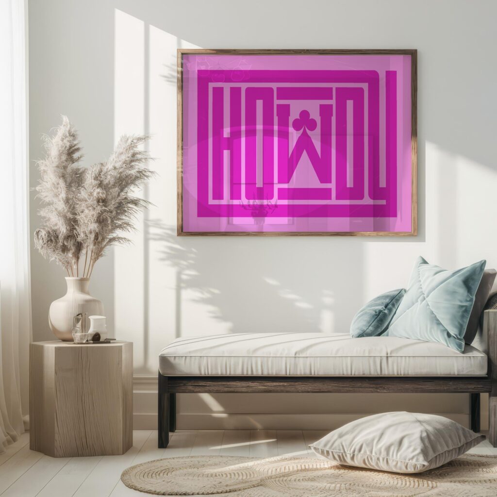 howdy clubs pink 3x4 5 mockup