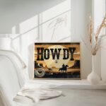 howdy cowboy vintage3 3x4 4 mockup