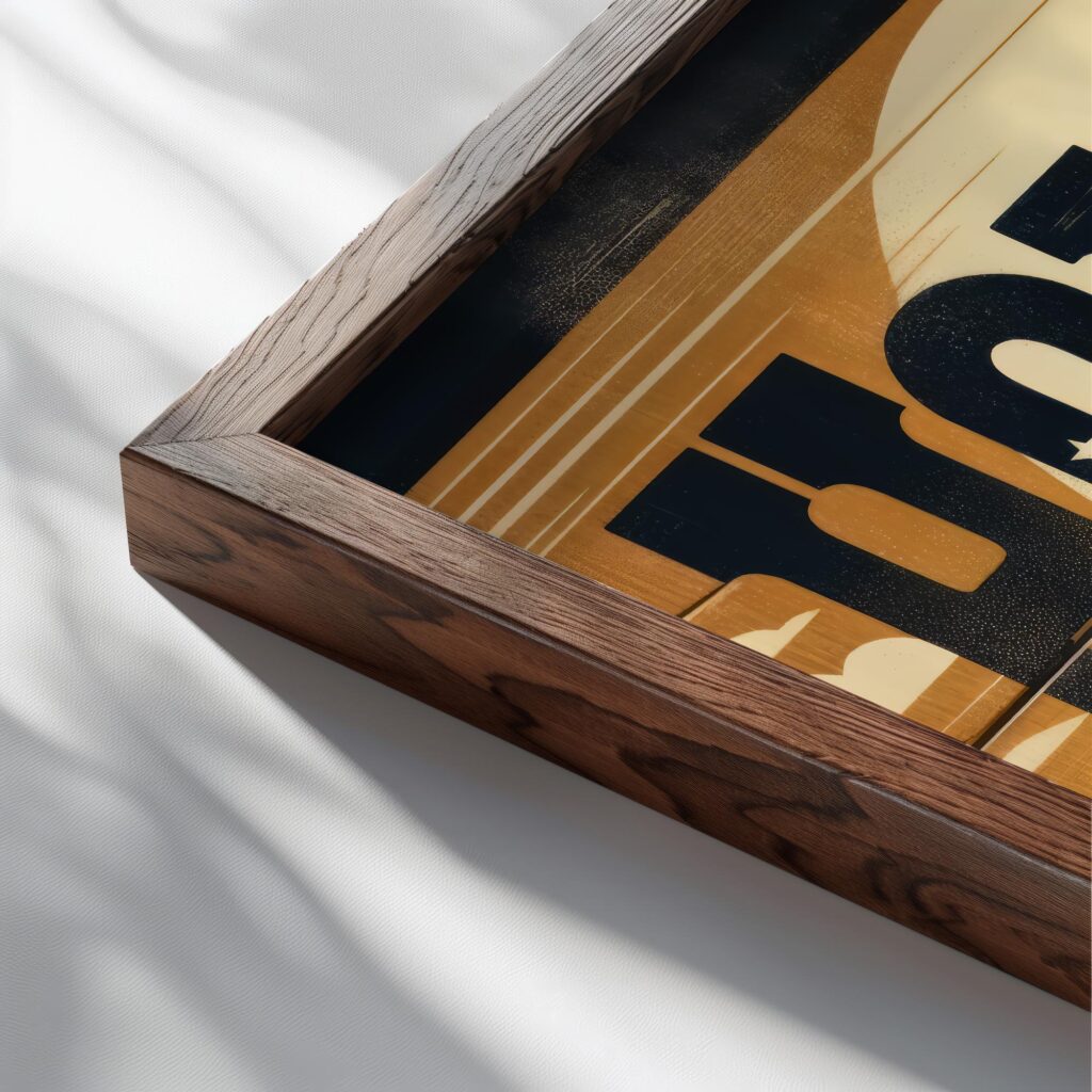 howdy cowboy vintage3 3x4 close up dark wood mockup